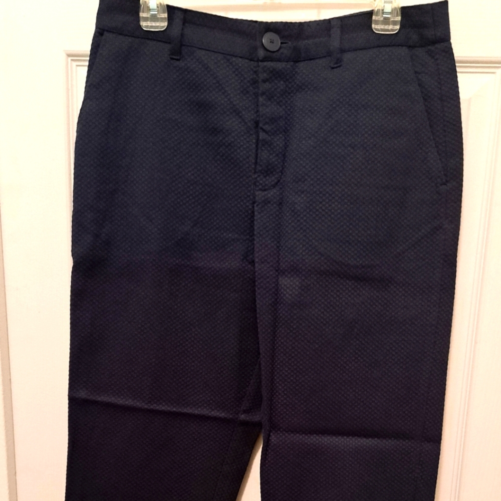 Kowtow Navy Textured Pant